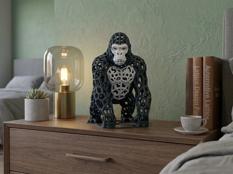 Voronoi Gorilla 3D Print Modern Model