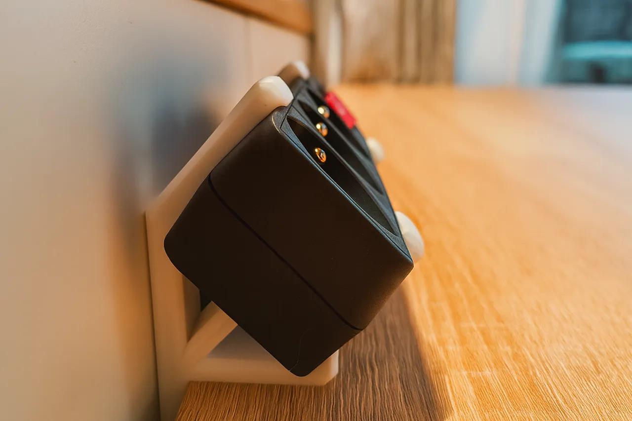electrical power strip - table fit in angle view 2