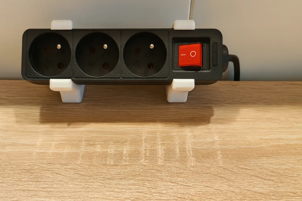 electrical power strip - table fit in angle view 3
