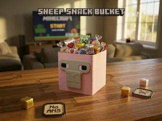 Minecraft Sheep Snack Bucket
