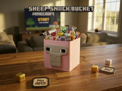 Minecraft Sheep Snack Bucket