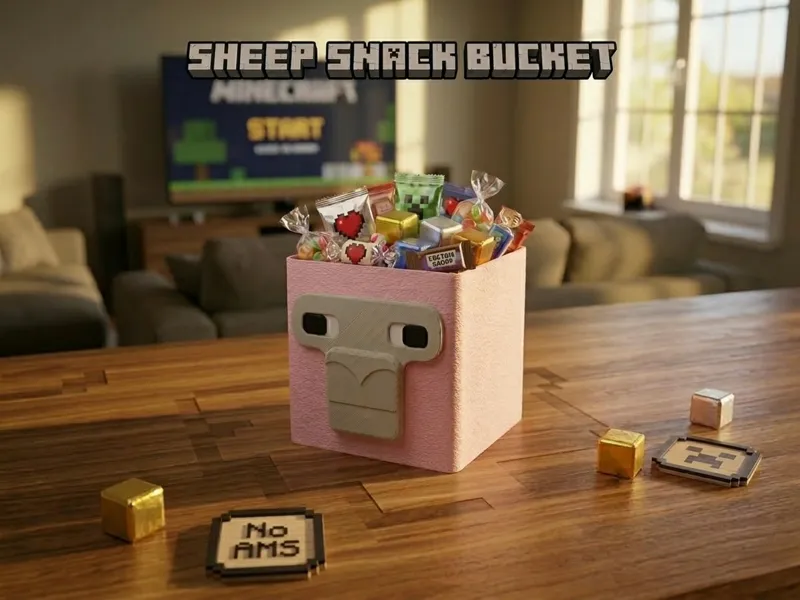 Minecraft Sheep Snack Bucket