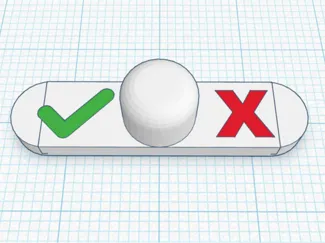Check Mark & X's Button