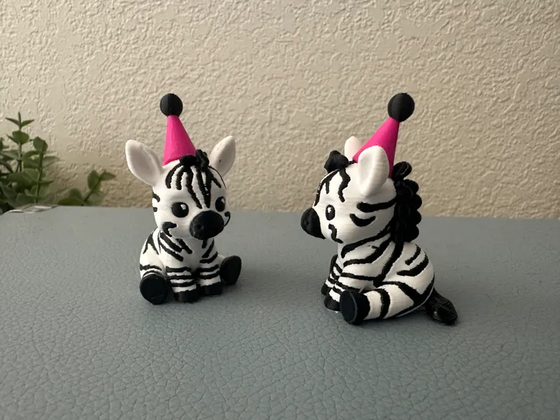 Party Baby Zebra - Zebra with a Party Hat