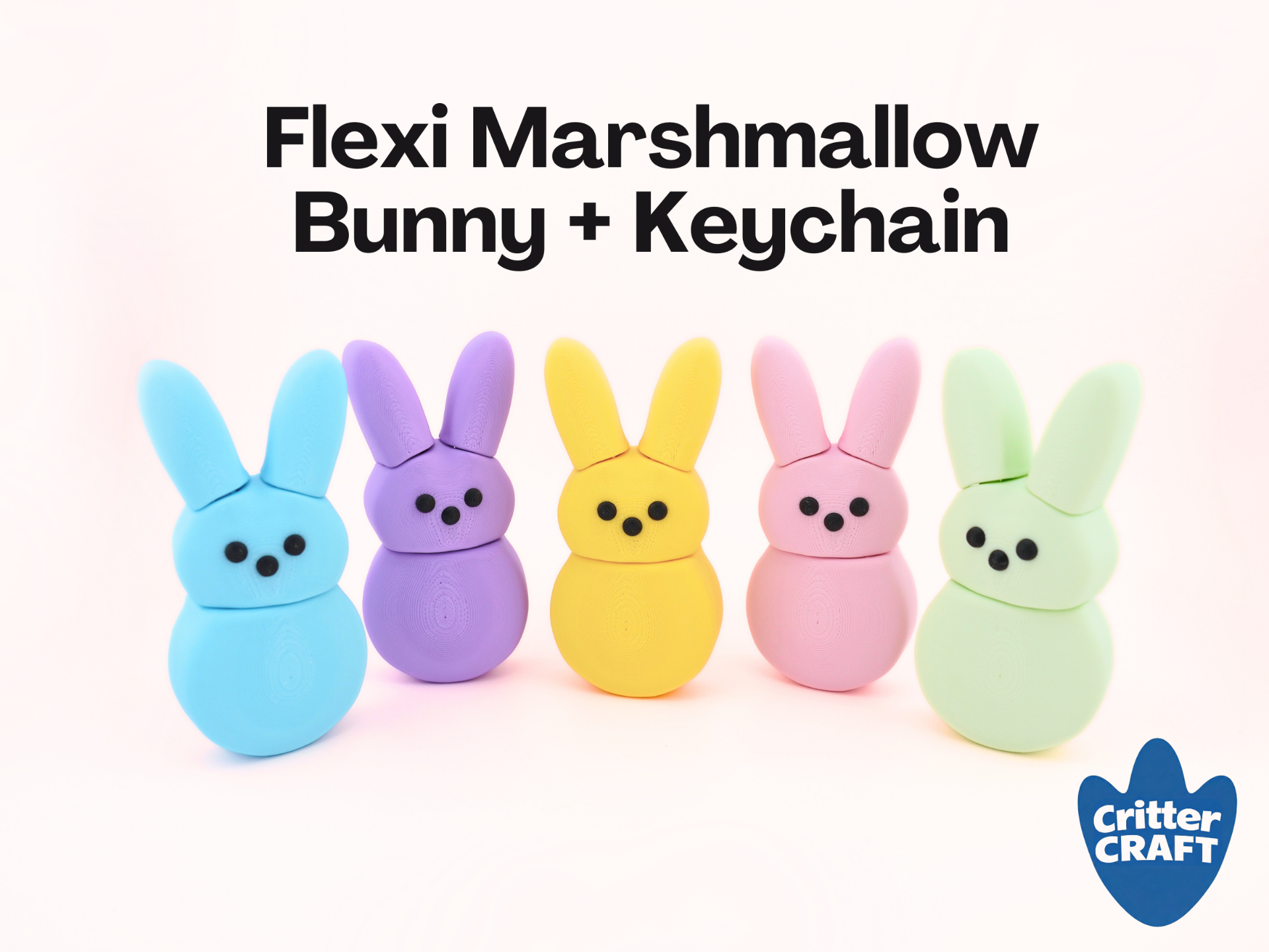 Miniatura 1 do modelo 3D Mini Flexi Marshmallow Bunny