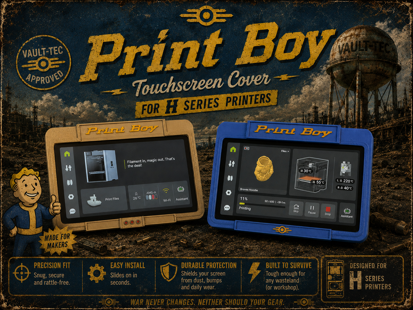Print Boy H2 Display Cover (H2C, H2D, H2S)