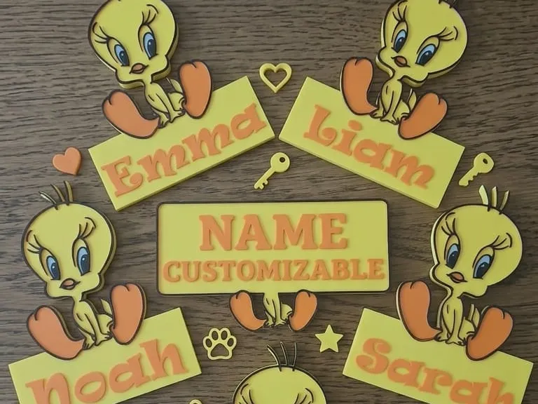 Titti Tweety Customizable Name Sign / Desk Name
