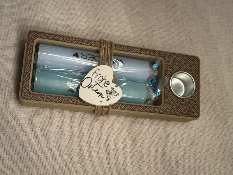 Elegant Dual-Tone Candle Gift Box & Holder