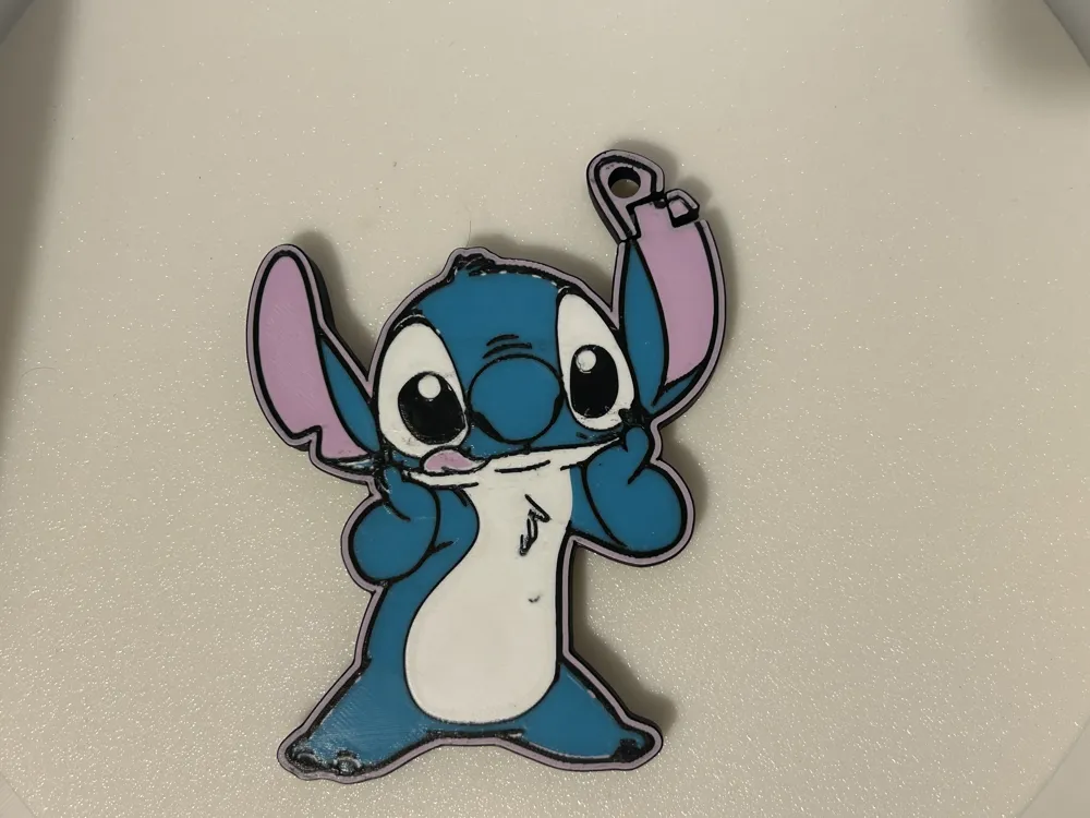 Stitch Flexi Keychain - AMS - Free 3D Print Model - MakerWorld