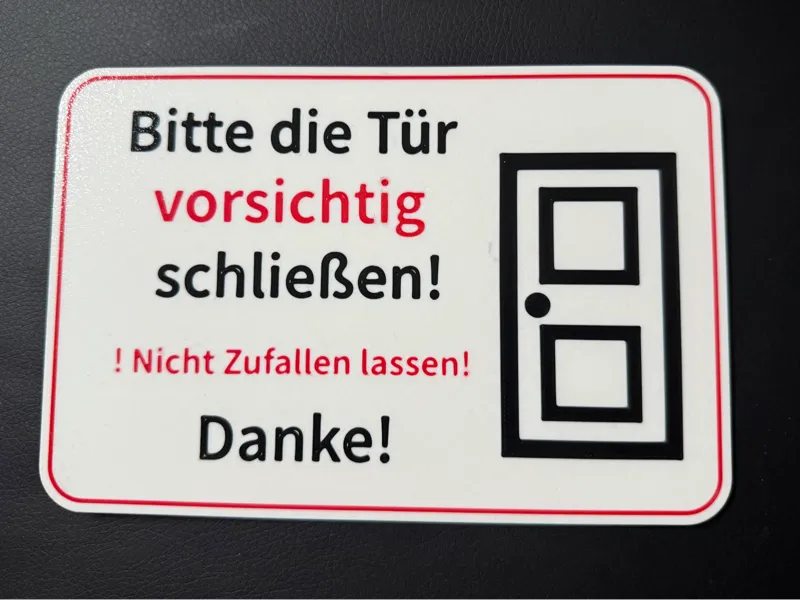 Tür vorsichtig schließen