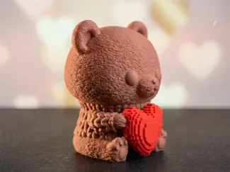 Voxel Heart Bear