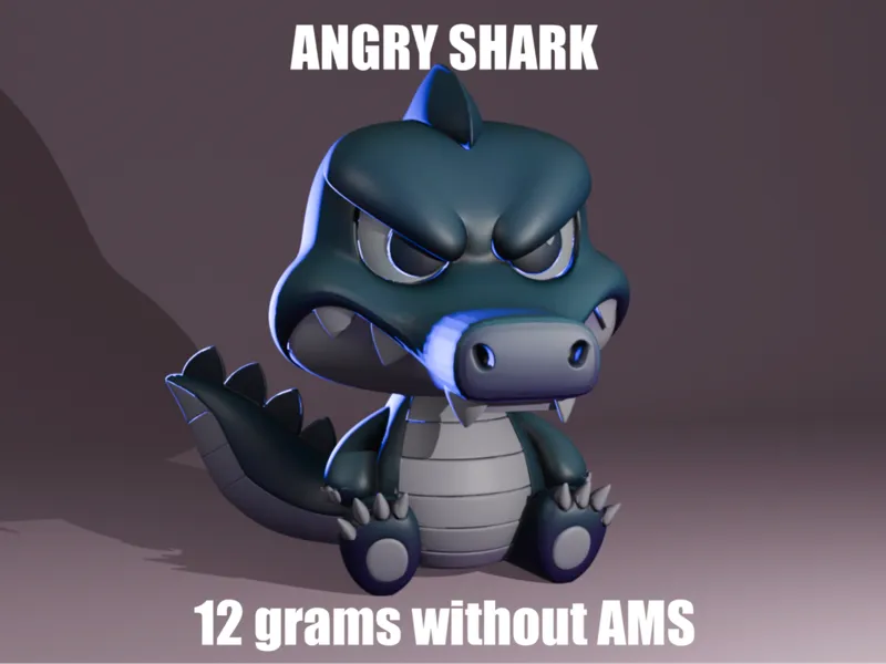 Angry Alligator - Mini model 3d - 12grams