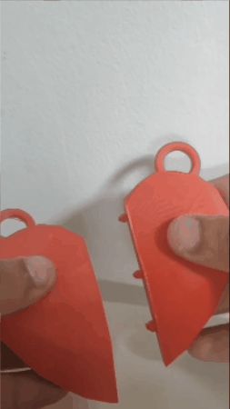Low Poly 2 Piece Heart Necklace