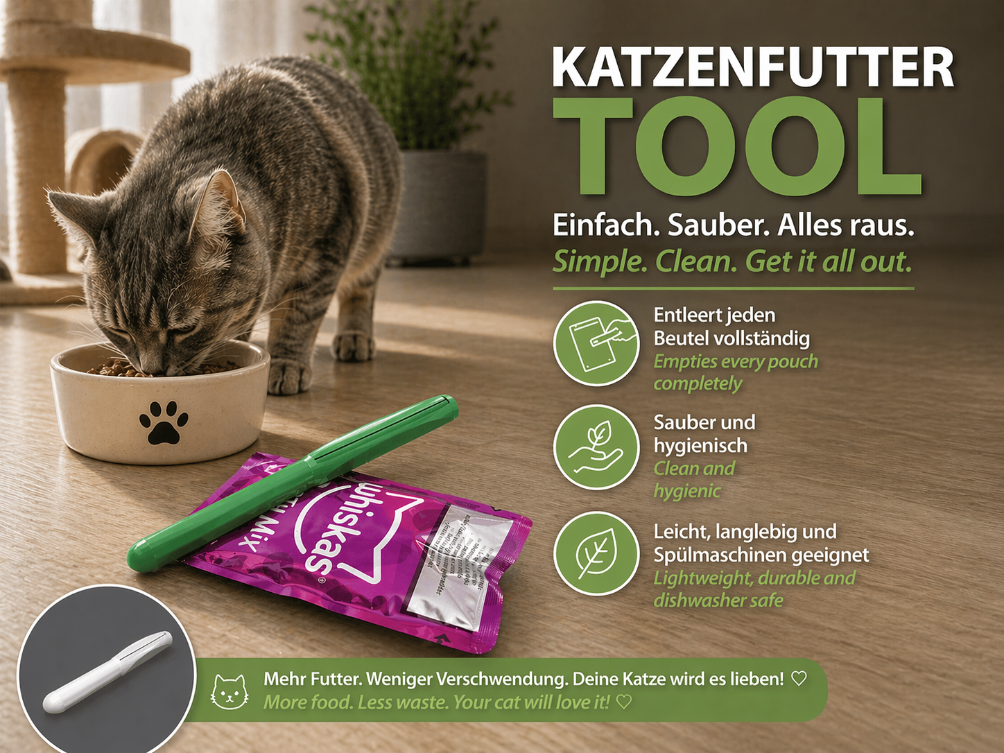 Cat Food Tool / Abstreifer Katzenfutter