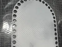Fond de panier au crochet 15x25 cm — photo 1