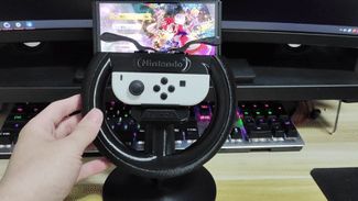 Switch Joy-Con 完美赛车方向盘 带支架 自动回正