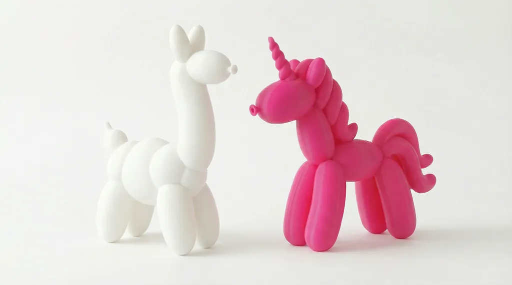 Balloon Unicorn & Llama Figures – Decorative Home view 3