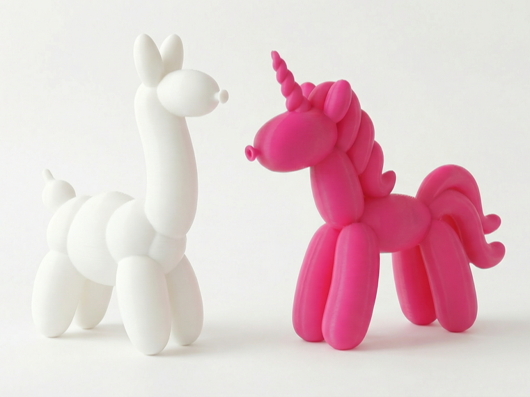 Balloon Unicorn & Llama Figures – Decorative Home