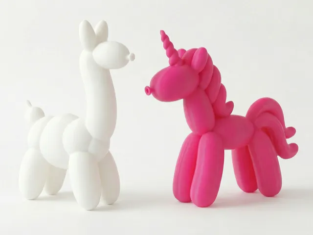 Balloon Unicorn & Llama Figures – Decorative Home