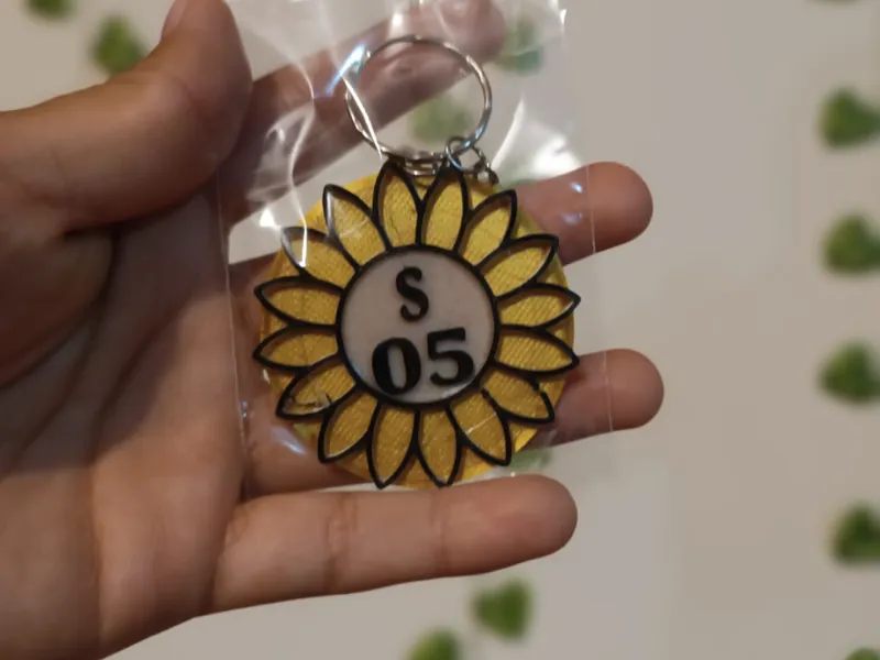 keychain sunflower 