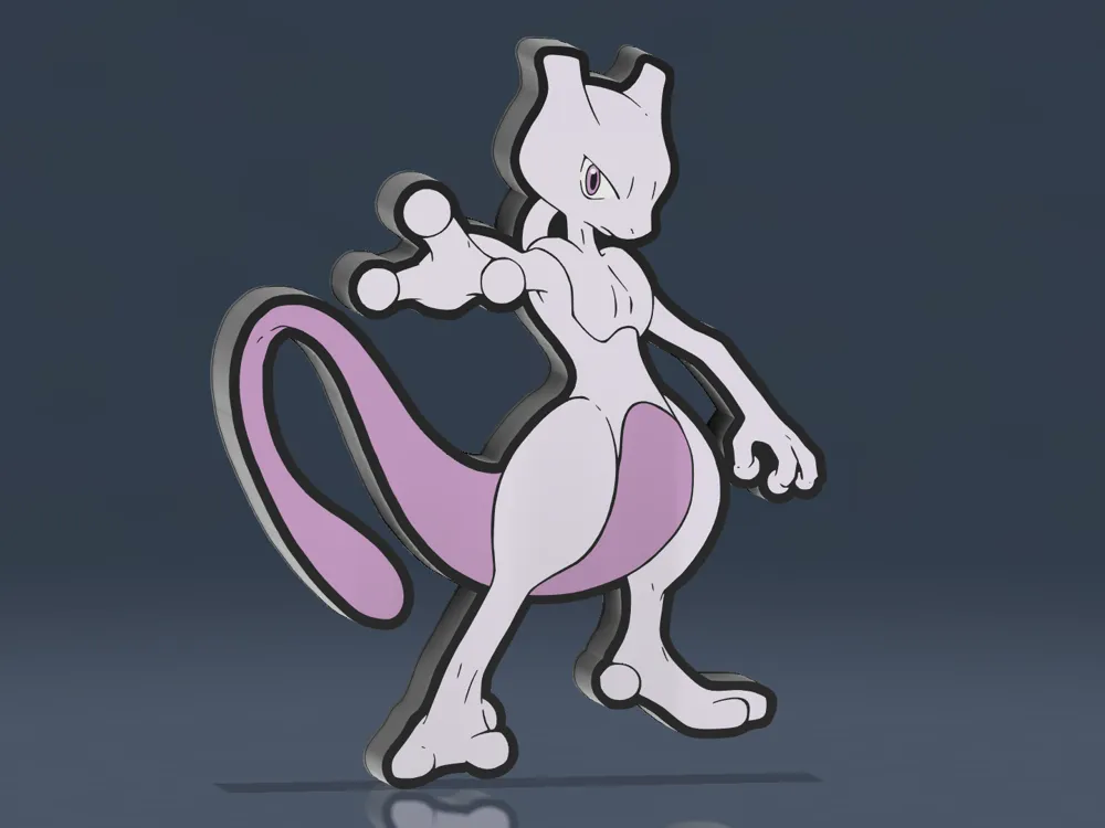 Mewtwo Lightbox by Sitsero MakerWorld: Download Free 3D Models