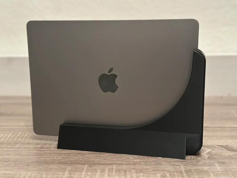 a modern laptop stand / docking station
