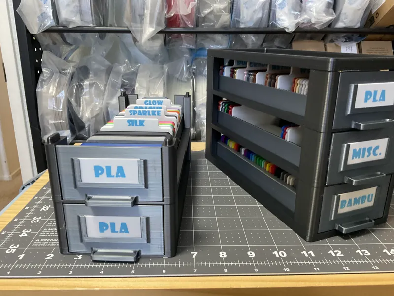 SwatchStack Filament Library-Modular Drawer Tower