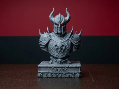 Sarevok Anchev Bust - Baldur's Gate 3 Fan Art