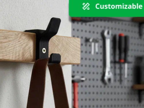 Customizable Wall Hook for Bags, Coats