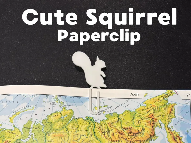 Cute Squirrel Paperclip Bookmark