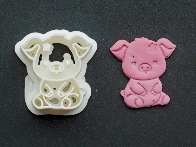Cute Pig Polymer Clay Cutter Earrings Necklaces