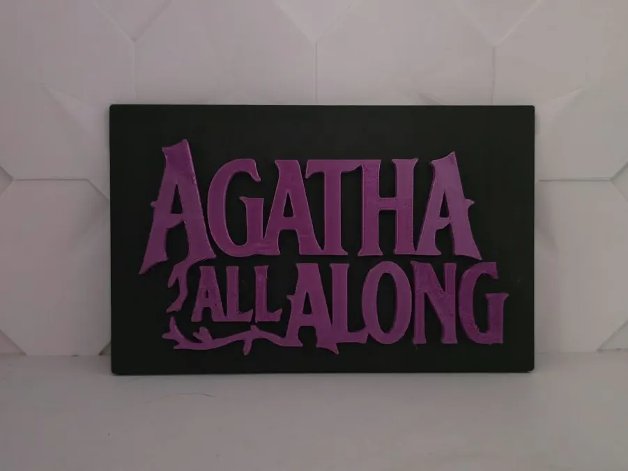 Agatha All Along Marvel Logo/Sign - Free 3D Print Model - MakerWorld