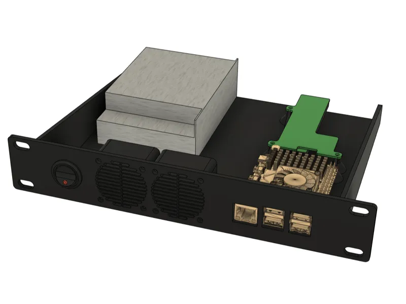 10 Inch Raspberry Pi 5 Home Server with NVMe