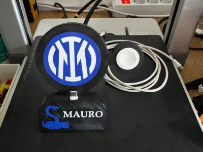 Inter iPhone + Watch Stand with Editable Name
