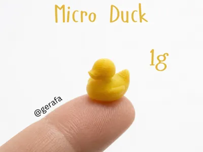 Micro Duck – Tiny 3D Printed Duck