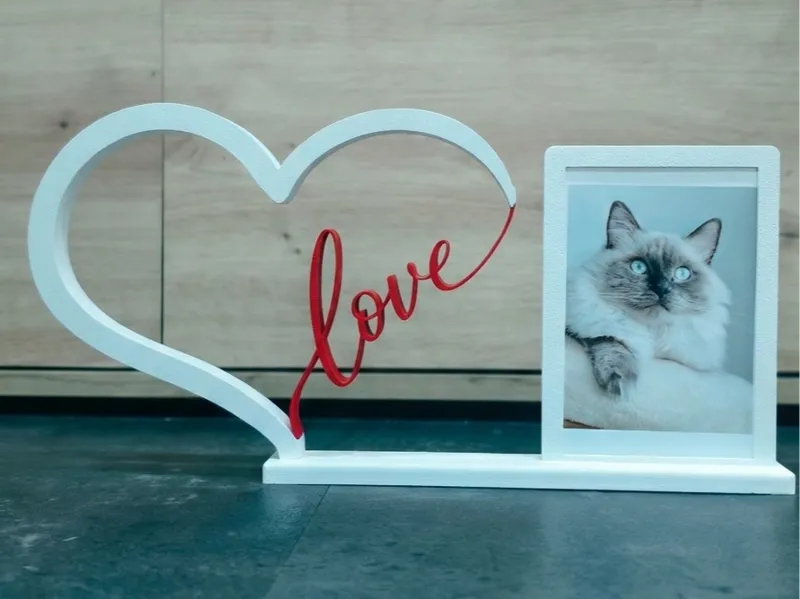 Valentine’s Heart Photo Stand - No Supports