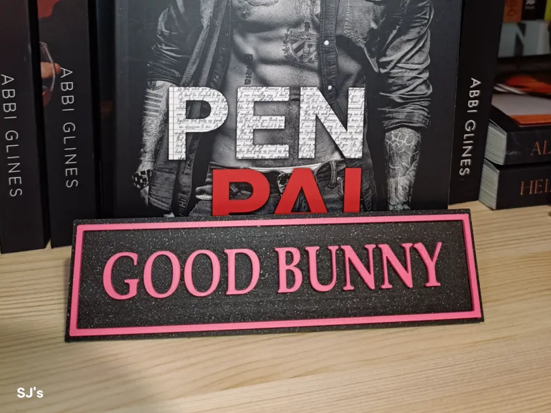 Bookshelf Sign - Good Bunny