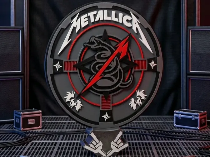 Metallica 3D Sign with Stand