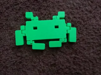 Flexi space invader alien