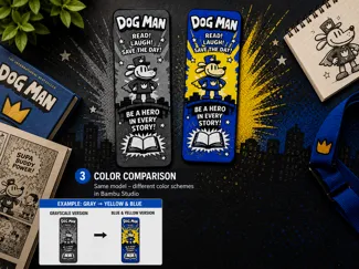 Dog Man Bookmark hueforge