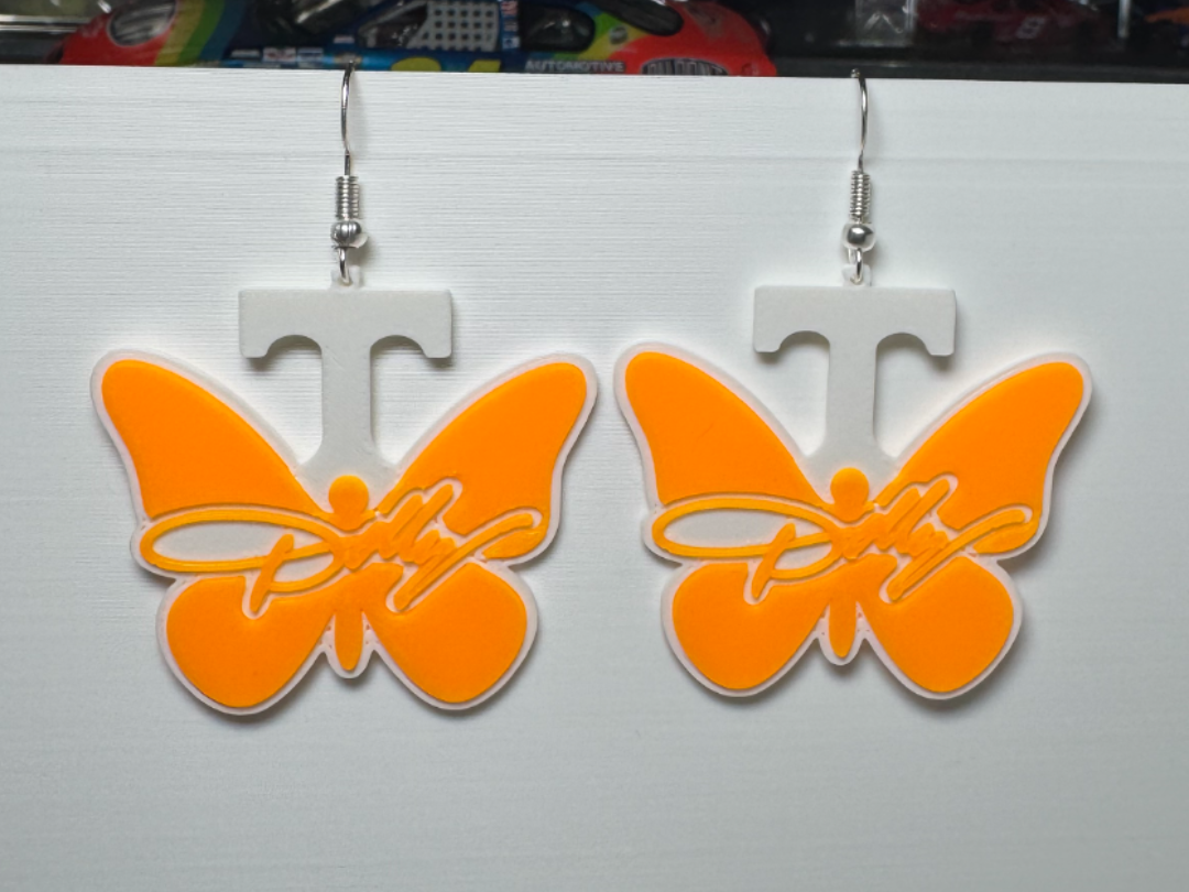Dolly Parton Tennessee Vols Earrings (.4mm nozzle) - 1