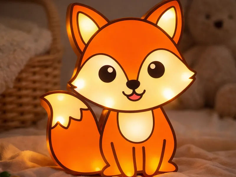 Cute Baby Fox Lightbox for Kids