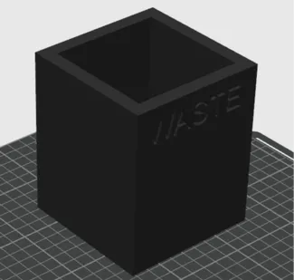 Simple Waste Basket for Purged Filament and scraps
