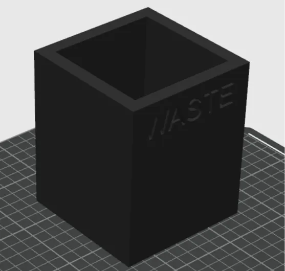 Simple Waste Basket for Purged Filament and scraps