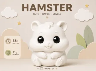 Minimalist and cute animal figurines - hamster