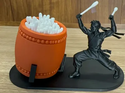 Taiko Drummer Q-Tip Holder (True 3D Geometry!)