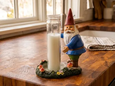 Garden Gnome LED Candle Holder