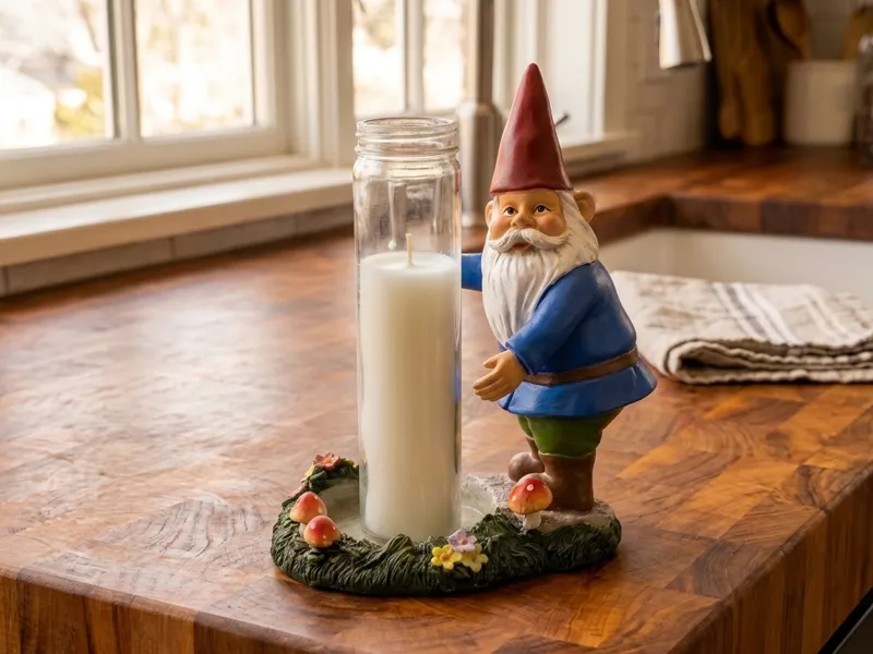 Garden Gnome LED Candle Holder