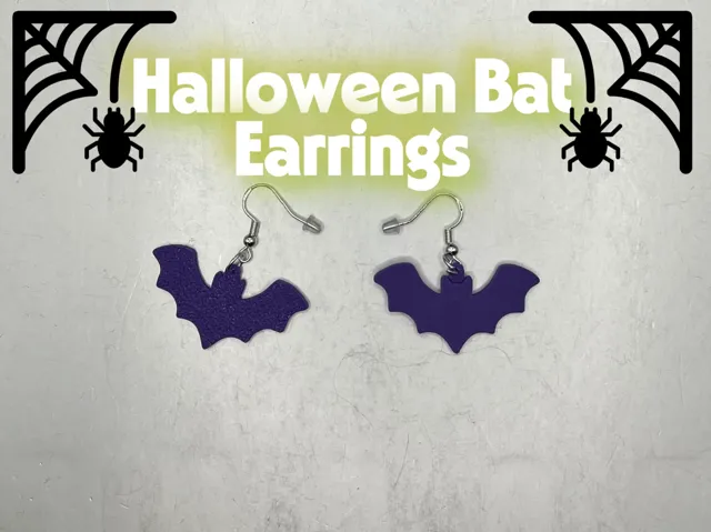 Halloween Bat Earrings