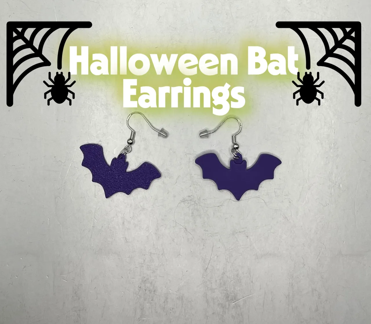 Halloween Bat Earrings view 2